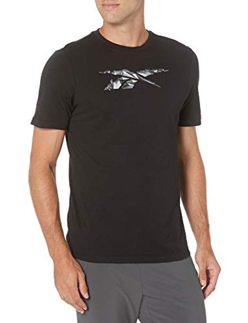Reebok Training Supply Cotton Graphic Tee  Black  M