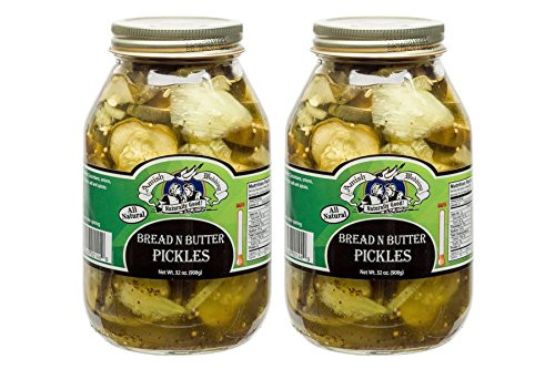 Amish Wedding Foods All Natural Bread N Butter Pickles 32 Ounces  Pack of 2