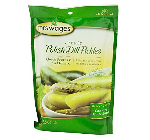 Mrs Wages Polish Dill Pickle Canning Seasoning Mix 6 5 Oz Pouch Pack of 4 Mrs Wages Polish Dill Pickle Canning Seasoning Mix 6 5 Oz Pouch Pack of 4