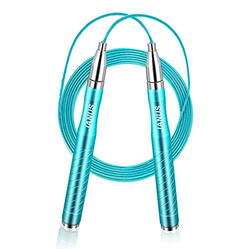 Janus Jump Rope Workout  Adjustable Tangle Free Skipping Rope  Self Locking Design Speed Jump Rope  Weighted Jumping Rope  2 Cables  Jump Ropes for Fitness  Crossfit  MMA Exercise