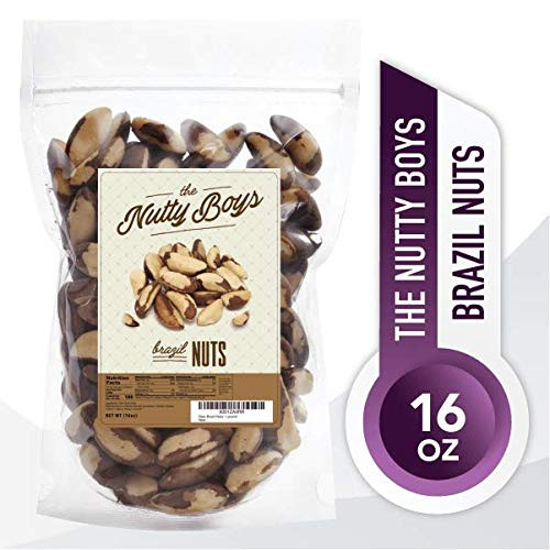 The Nutty Boys Raw Brazil Nuts 1 Pound  16oz  No PPO or Any Pesticides  100 Natural  Non GMO  Kosher  Whole Brazil Nuts
