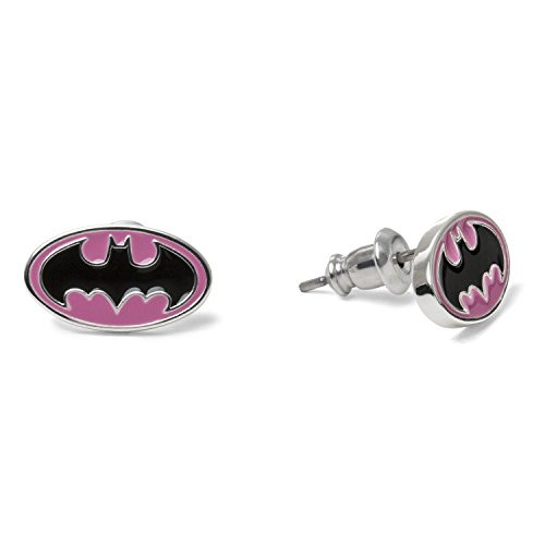 DC Comics Jewelry  Batman Silver Plated Logo Stud Earrings