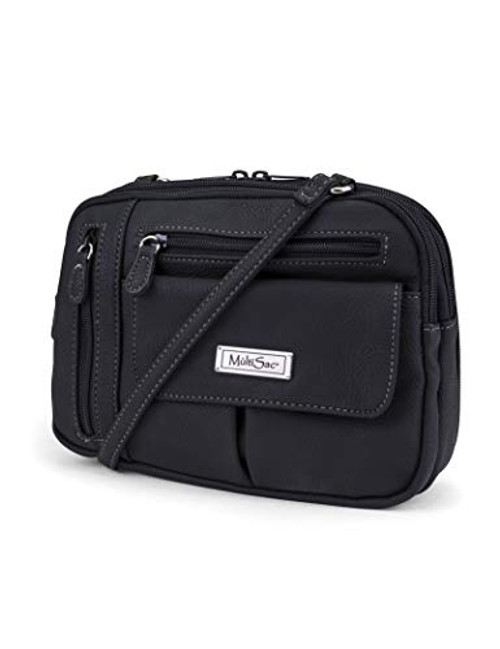 MultiSac Zippy Triple Compartment Crossbody Bag  black