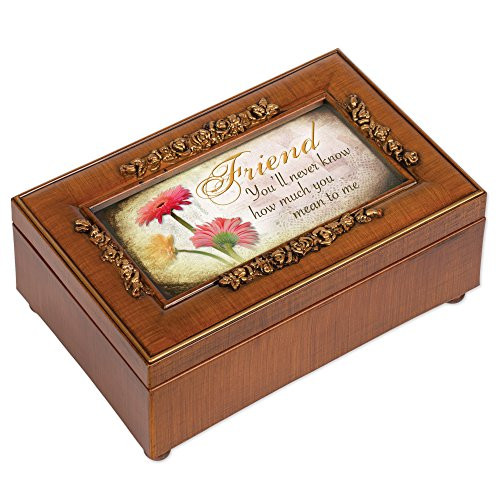 Cottage Garden Friend Woodgrain Petite Rose Music Box/Jewelry Box Plays That?S What Friends Are For Cottage Garden Friend Woodgrain Petite Rose Music Box/Jewelry Box Plays That?S What Friends Are For