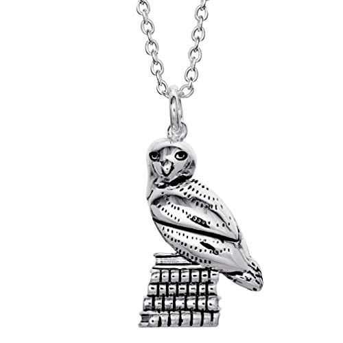 Harry Potter Silver Plated Hedwig The Owl Necklace  18 Chain