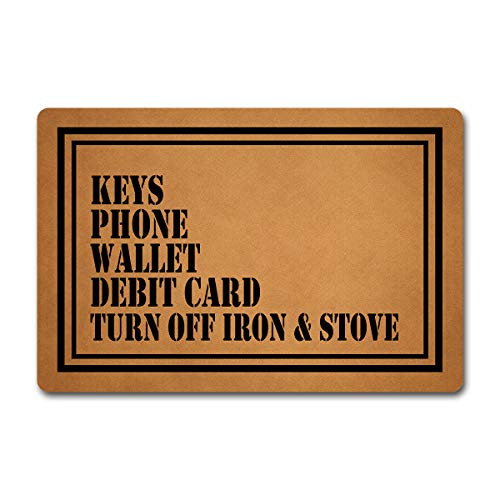 Julia Funny Welcome Rug Home Decor Doormat Keys Phone Wallet Doomat Funny Welcome Mats  23 7 in X 15 6 in  Fabric Top with a Anti Slip Rubber Back for The Entrance Way Indoor Rug Kitchen Rugs and Mat