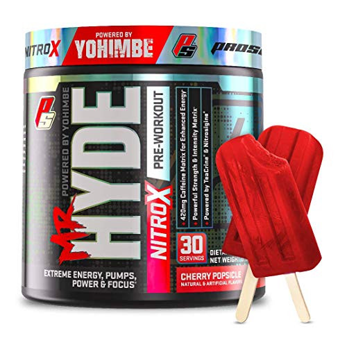 ProSupps® Mr  Hyde® NitroX Pre Workout Powder Energy Drink   Intense Sustained Energy  Pumps   Focus with Beta Alanine  Creatine   Nitrosigine   30 Servings  Cherry Popsicle