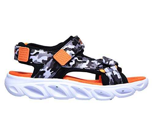 Skechers baby boys Hypno splash Sandal  Black Grey Orange  11 Little Kid US