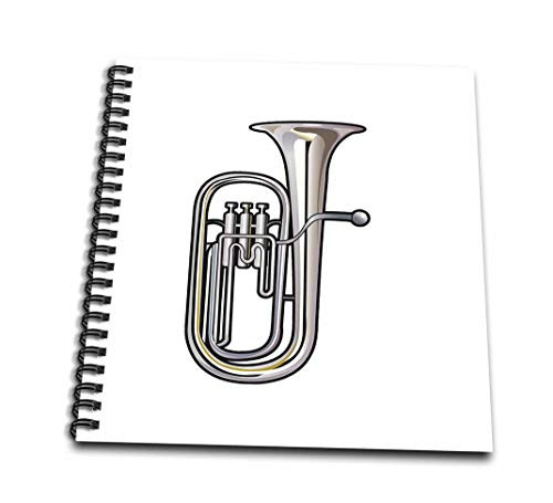 3dRose db 164260 1 Euphonium Brass Instrument Music Realistic Drawing Book  8 by 8 Inch