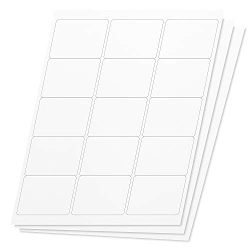 OfficeSmartLabels Rectangular 2 x 2 5 8 ID Labels for Laser   Inkjet Printers  2 x 2 625 Inch  15 per Sheet  White  2250 Labels  150 Sheets