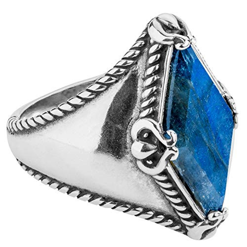 Carolyn Pollack Sterling Silver Labradorite Gemstone Kite Set Ring Size 7