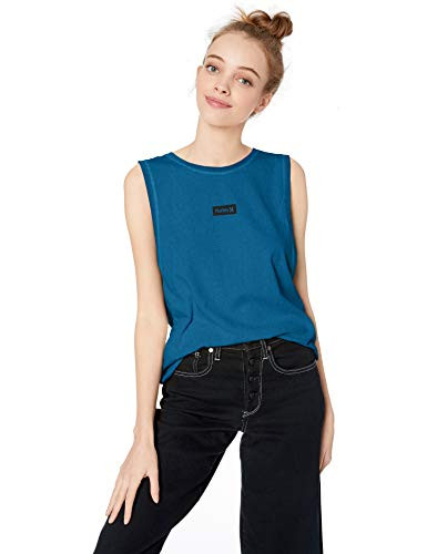 Hurley Junior s Washed Muscle Tank Top  Blue Force  XL