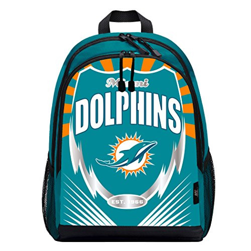 NFL Miami Dolphins  Lightning  Backpack  6 5  x 5 5  x 1