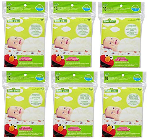 Neat Solutions Sesame Street Tidy Topper Multi Use Disposable Pads 60 Count  15  x 19