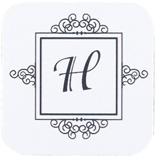 3dRose CST 154331 2 Initial Letter H Personal Monogrammed Fancy Black and White Typography Personalized Soft Coasters Set of 8 3dRose CST 154331 2 Initial Letter H Personal Monogrammed Fancy Black and White Typography Personalized Soft Coasters Set of 8