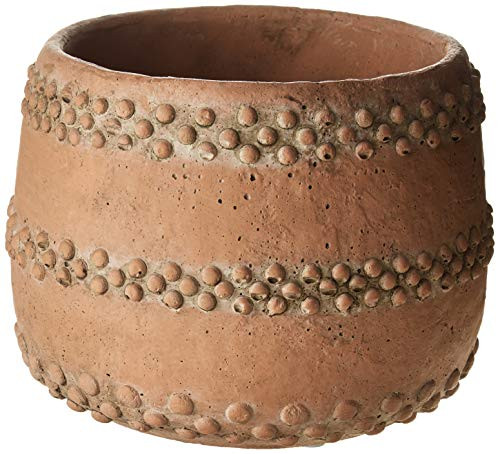 Creative Co op DA8379 1 Brown   Orange Cement Planter
