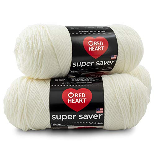 RED HEART Super Saver 3 Pack yarn  SOFT WHITE 3 Pack