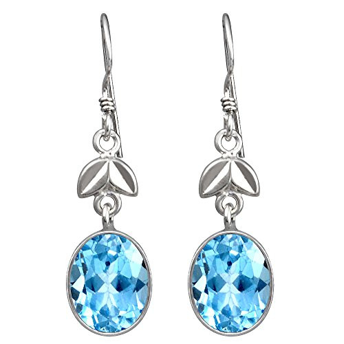 Orchid Jewelry 925 Sterling Silver 8 61 Ct Blue Topaz Dangle Earrings Birthday Gifts For Women Orchid Jewelry 925 Sterling Silver 8 61 Ct Blue Topaz Dangle Earrings Birthday Gifts For Women