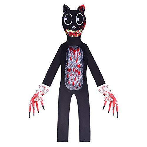 Scary Cartoon Cat Costumes for Boys Horror Game Monster Character Costume Halloween Cosplay Bodysuit