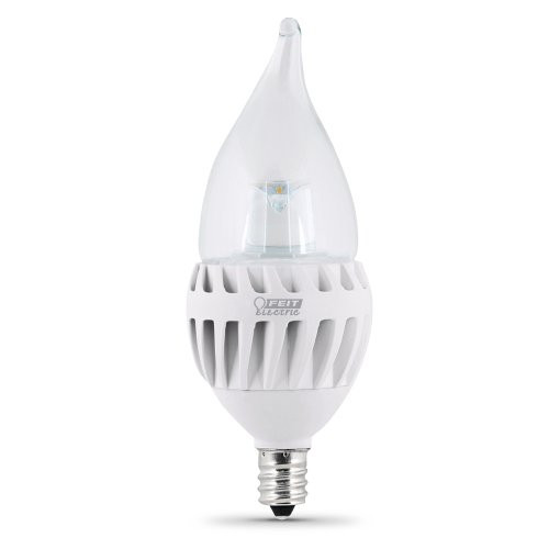 Feit Electric CFC DM 500 LED Dimmable Bent Tip  Clear