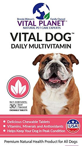 Vital Planet   Vital Dog   Daily Multivitamin   30 Chewable Tablets