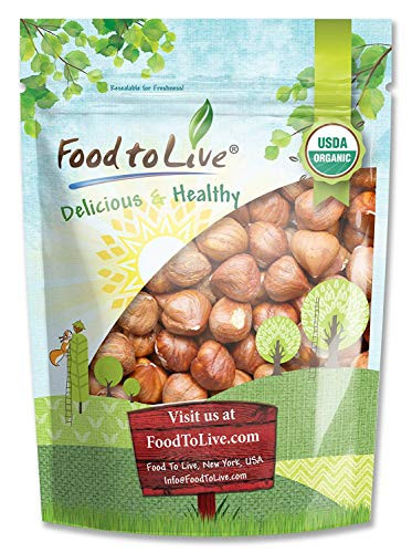 Organic Hazelnuts   Filberts by Food to Live  Raw  No Shell  Kosher  Bulk   1 Pound