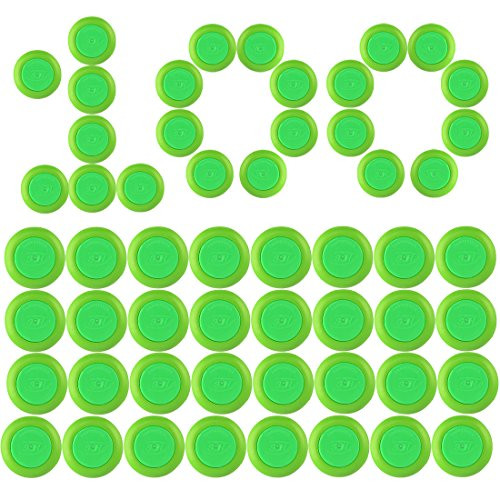 Yamix Disc Refill  100 Dart Refill Discs Bullets for nerf Vortex Blaster Praxis nitron vigilon Proton Discs   Green
