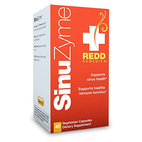 Redd Remedies  SinuZyme  Supports Sinus Health and Inflammation Management  40 Count