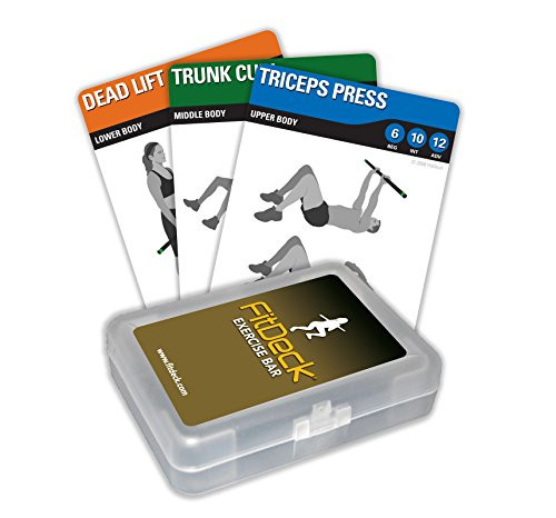 FITDECK Exercise Playing Cards for Guided Fitness Equipment Workouts  Exercise Bar