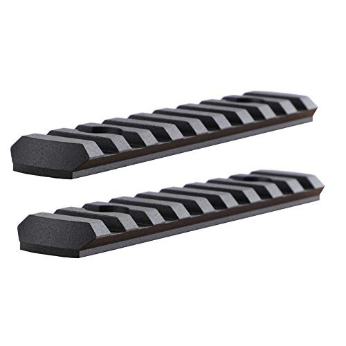 TuFok Mlok Picatinny Rails Mount   Mlok Aluminum Picatinny Rails Low Profile Picatinny Rail Adapters 9 Slot Black 2 Pack