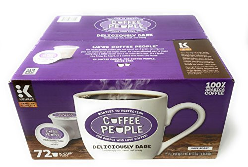 Coffee People Coffee Great Blends, K-Cup Portion Pack for Keurig Brewers, 72 count (Deliciously Dark)