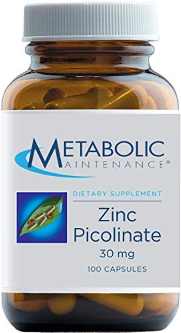 Metabolic Maintenance Zinc Picolinate 30mg Zinc Supplement Vitamin C Ascorbic Acid to Improve Absorption Reproductive Immune Support 100 Capsules Metabolic Maintenance Zinc Picolinate 30mg Zinc Supplement Vitamin C Ascorbic Acid to Improve Absorption Reproductive Immune Support 100 Capsules