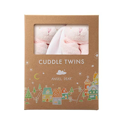 Angel Dear Cuddle Twins Blankie  New Pink Bunny