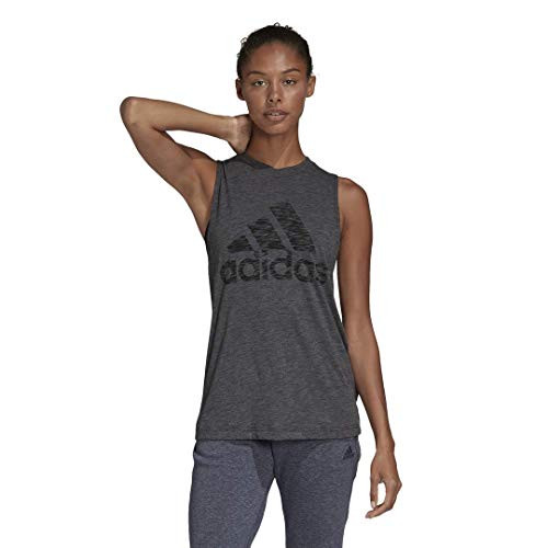 adidas Women s W Winners Tank  Black Melange  Medium