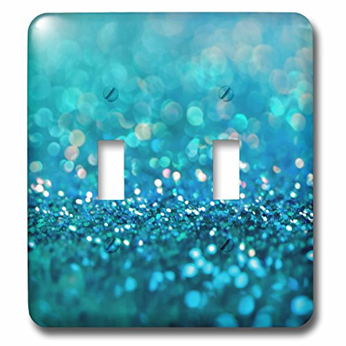 3dRose lsp_272843_2 Sparkling Teal Blue Luxury Shine Girly Elegant Mermaid Glitter Toggle Switch Mixed