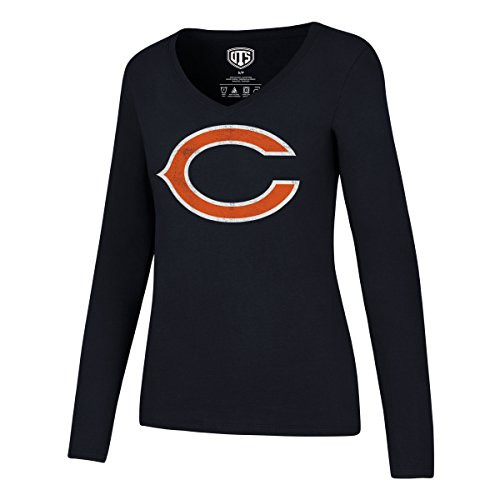 OTS NFL Chicago Bears Women s Rival Long Sleeve Tee Distressed Logo Large OTS NFL Chicago Bears Women s Rival Long Sleeve Tee Distressed Logo Large