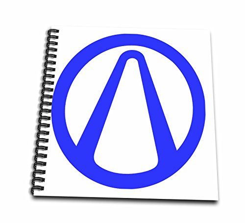 3dRose db_193522_1 Borderlands. Blue. Drawing Book, 8 by 8-Inch