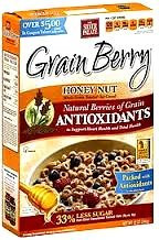 Grain Berry Whole Grain HONEY NUT Toasted Oats Cereal  with Antioxidants  12 oz box  3 Pack   by Silver Palate