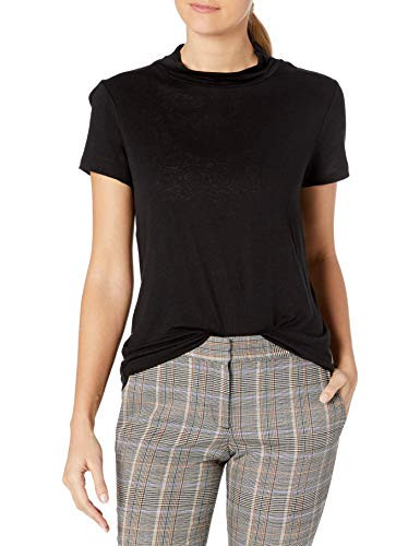 NIC ZOE Women s Mock UP TOP  Black Onyx  Large