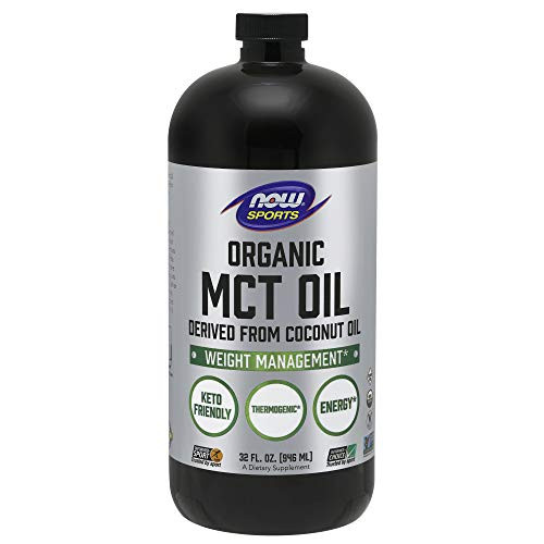 NOW Sports Nutrition  Organic MCT  Medium chain triglycerides  Oil  in Plastic   32 Ounce