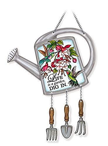 Amia Life is A Garden  Glass Suncatcher  Multicolored