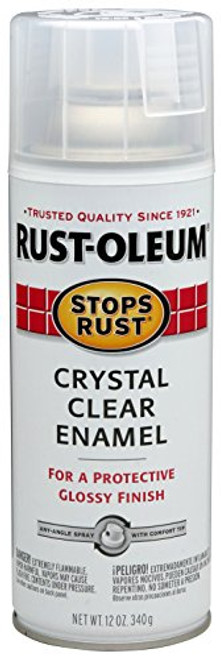 Rust-Oleum 7701830-6 PK Stops Rust Spray Paint, Enamel, 12 Fl. Oz. Aerosol Can, Gloss Crystal Clear (Pack of 6)