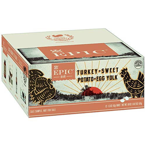 EPIC Turkey   Sweet Potato   Egg Protein Bars  12 Count Box 1 5 oz Bars