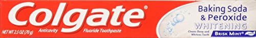 Colgate Anticavity  Brisk Mint  Baking Soda   Peroxide Whitening Gel Toothpaste  6 Pack   2 5 Oz Ea  Total 15 Oz