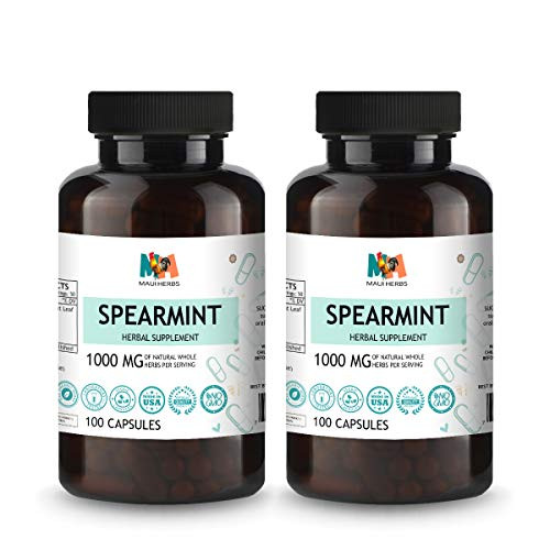 Spearmint 2x100 Vegan Capsules 1000MG Organic Spearmint Leaf Mentha spicata Spearmint 2x100 Vegan Capsules 1000MG Organic Spearmint Leaf Mentha spicata
