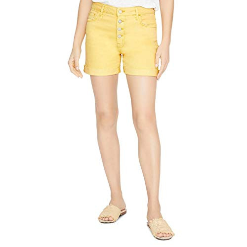 Sanctuary Denim Womens Fearless Colored Denim Shorts Yellow 30