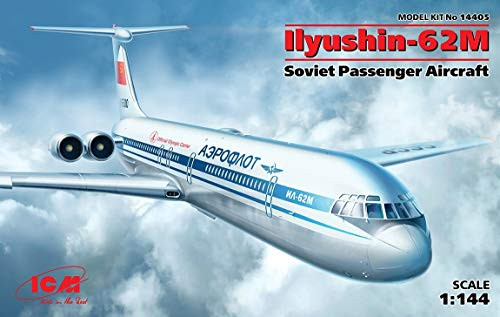 ICM 14405 Ilyushin 62M Soviet Passenger Aircraft  1 144 Scale Plastic Model Kit