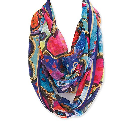 Laurel Burch Dogs Papillion Artistic Infinity Scarf Wrap