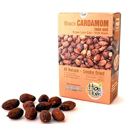 Hai Thien Vietnamese Black Smokey   Dried Cardamom Pods   Cardamom Seeds Inside   Cardamom Pods Whole Spices and Seasonings  1 pack   1lb 425gr