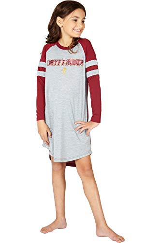 Harry Potter Hermione Varsity Gryffindor Quidditch Pajama Nightgown  Gray  14 16